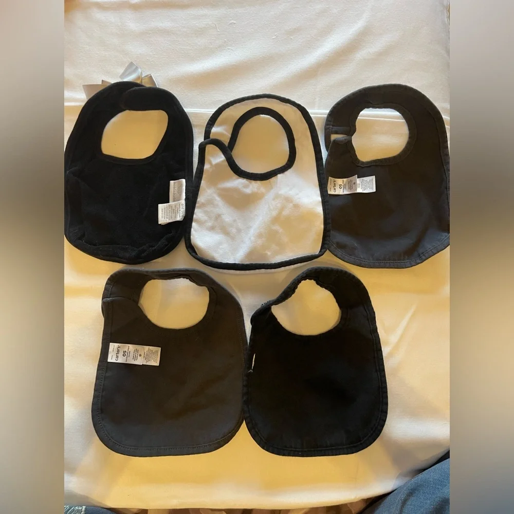 Koala Kids/Carters Black and White Baby Bib